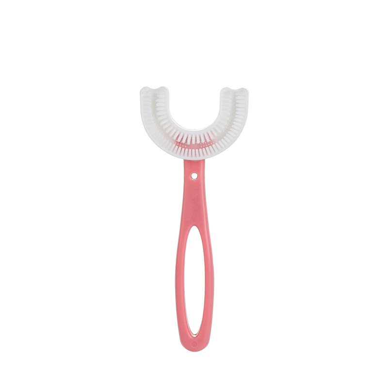 children's u-shaped toothbrush u-shaped infants baby 2-6-12 years old children soft bristles silicone in the mouth cleaning baby toothbrush Application Scenario