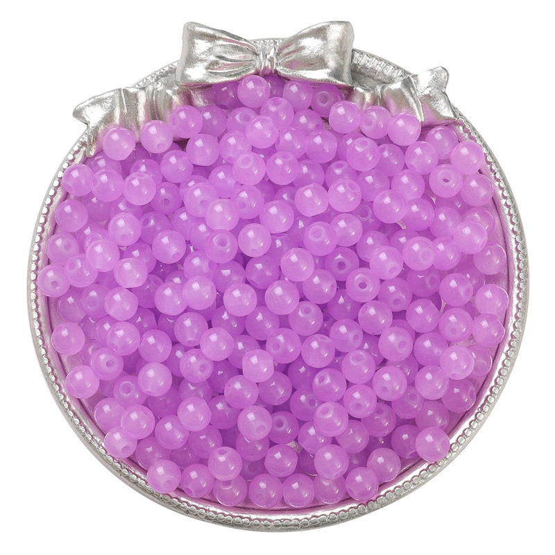 glass jelly imitation jade round beads bracelet beads scattered beads handmade diy bracelet necklace accessories material Application Scenario