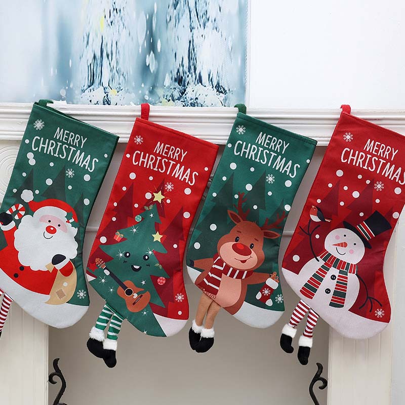 new christmas stockings decorative gift bag christmas children's gift socks christmas tree pendant home decorations pendant full figure