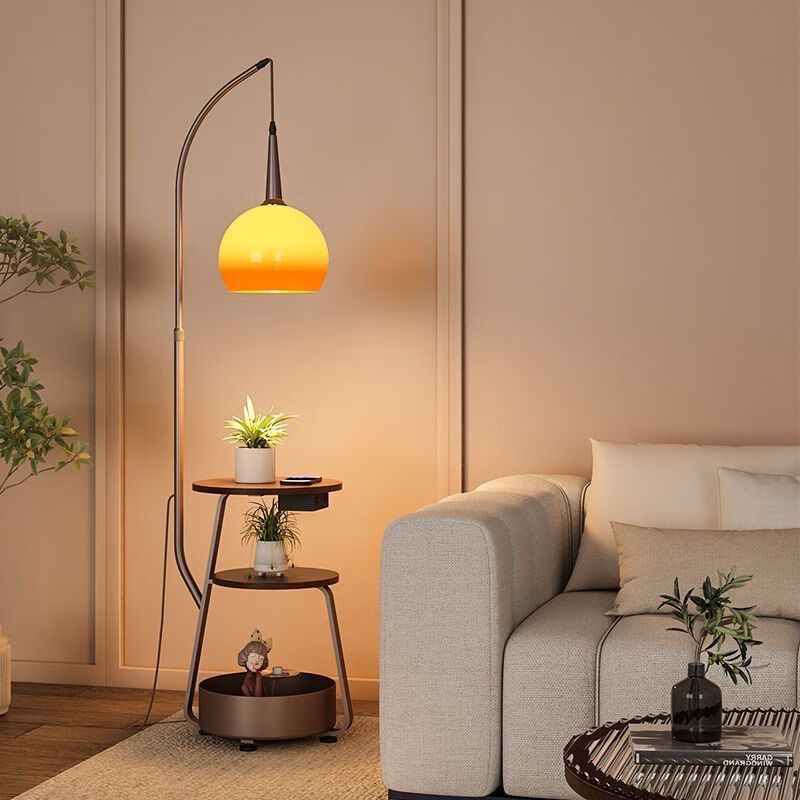 floor lamp antique style bedroom bedside table integrated grapefruit lamp living room sofa atmosphere tea table fishing lamps Application Scenario