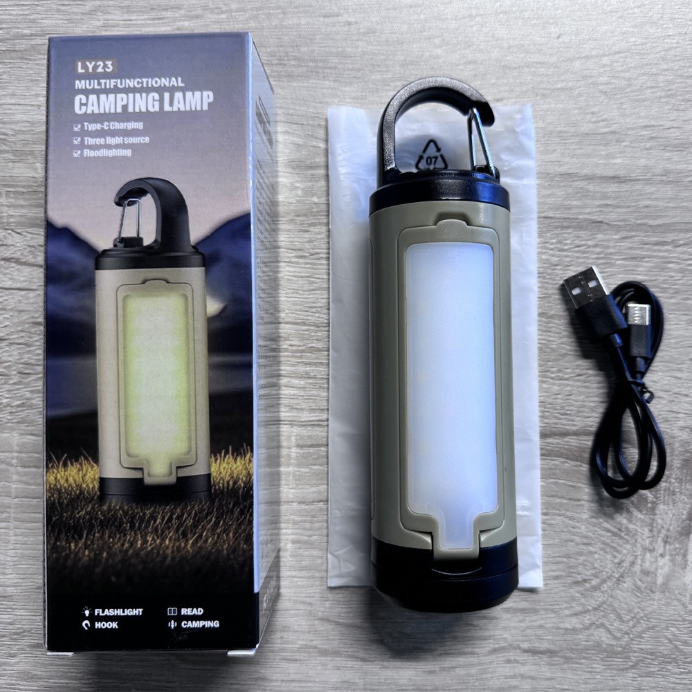 cross-border new arrival multifunctional foldable four-leaf three-leaf camping lantern outdoor camping with hook led tent light details Picture