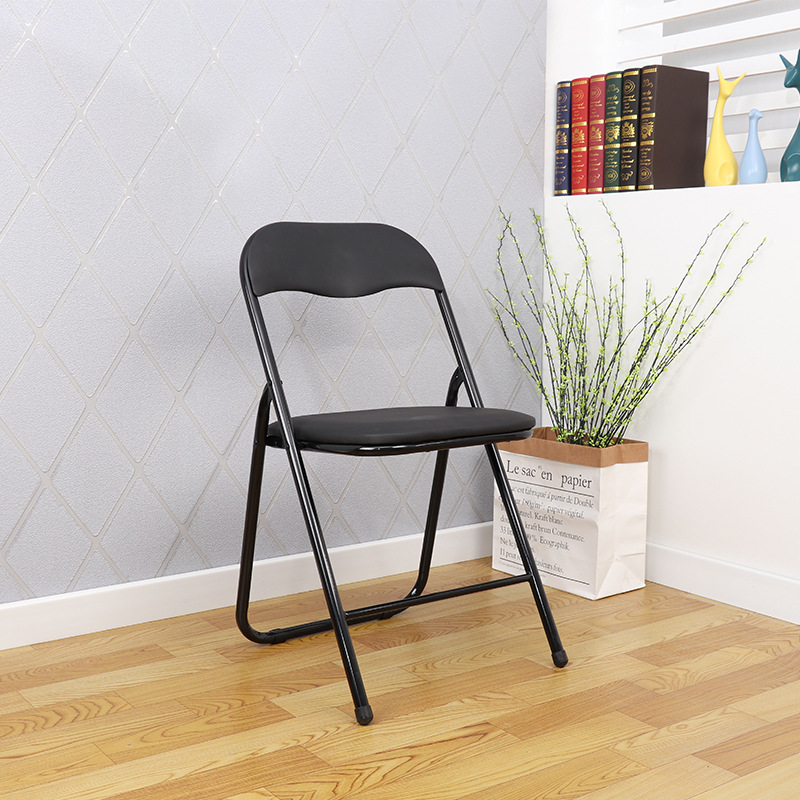 factory wholesale chair simple multifunctional with backrest plastic leisure folding office training chair white lawn chair details Picture