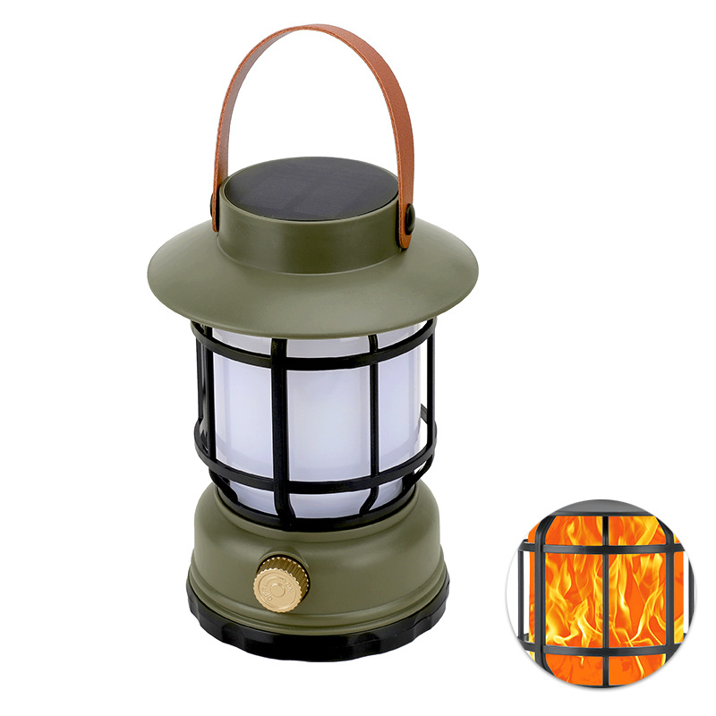 camping lantern solar barn lantern multifunctional camping lamp tent light work light outdoor lighting lamp portable barn lantern Item Picture