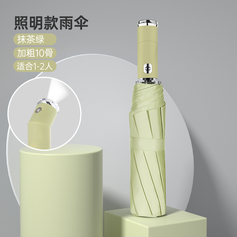 ten-bone automatic folding umbrella wholesale vinyl sun umbrella rain or shine dual-use umbrella sun umbrella advertising umbrella printed logo Application Scenario