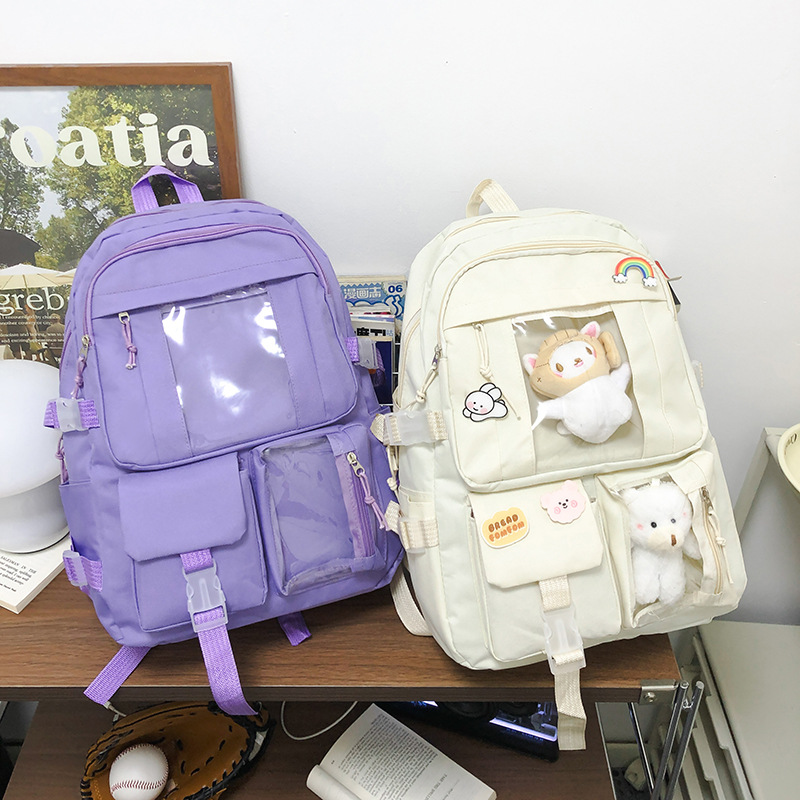 hot sale backpack girls' korean style cute japanese style campus student schoolbag casual large capacity computer backpack wholesale Specification drawing