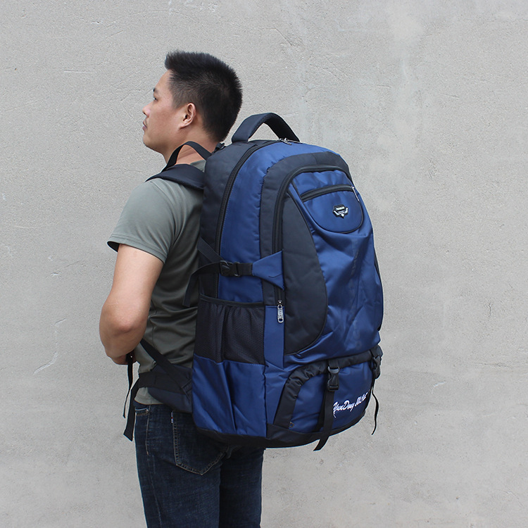 waterproof large capacity travel long-distance travel outdoor backpack men's large luggage clothes cotton quilt bag Item Picture
