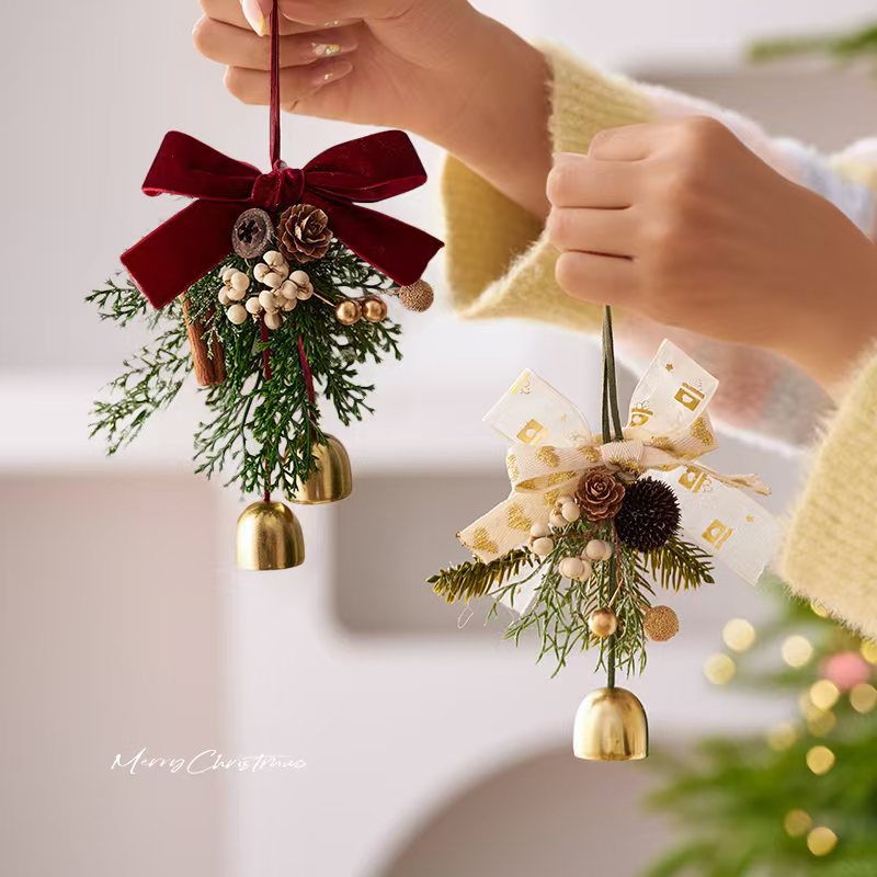 2025 new christmas decorations jingling bell garland pendant christmas tree decorations atmosphere scene ornaments full figure