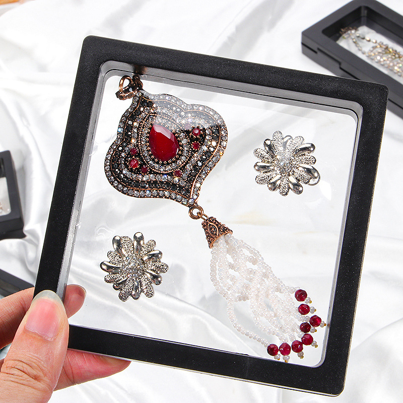 transparent pe suspension box film storage box crafts jewellery box bracelet small commodity jewelry display box details Picture