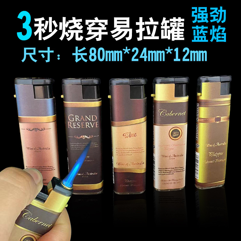 new wholesale windproof blue flame torch lighter household disposable electronic ignition convenience store supermarket inflatable Item Picture