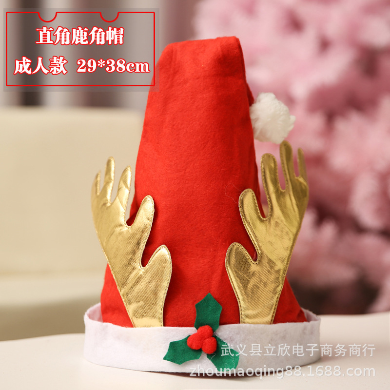 2025 christmas hat christmas decorations children adult snowman old man deer red luminous antlers decoration dress up details Picture