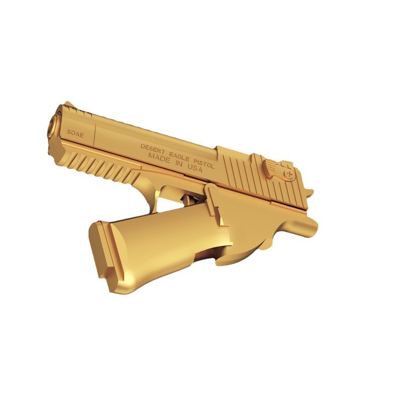 gold 1911 alloy folding pistol desert eagle glock simulation metal model eating chicken toy gun wholesale Item Picture