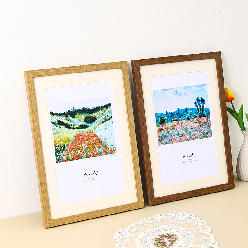 simple photo frame mounted picture frame wall-mounted a3-inch 16-inch table a4-inch 4-open 8k puzzle frame creative photo wall wooden Specification drawing