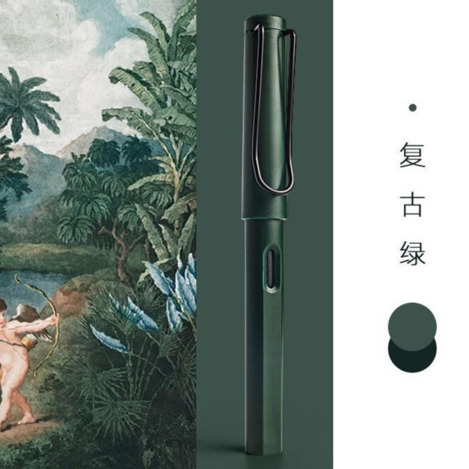 pen student writing practice hard-tipped pen calligraphy vintage morandi gift pen posture pen tip signature can be exchanged ink sac details Picture
