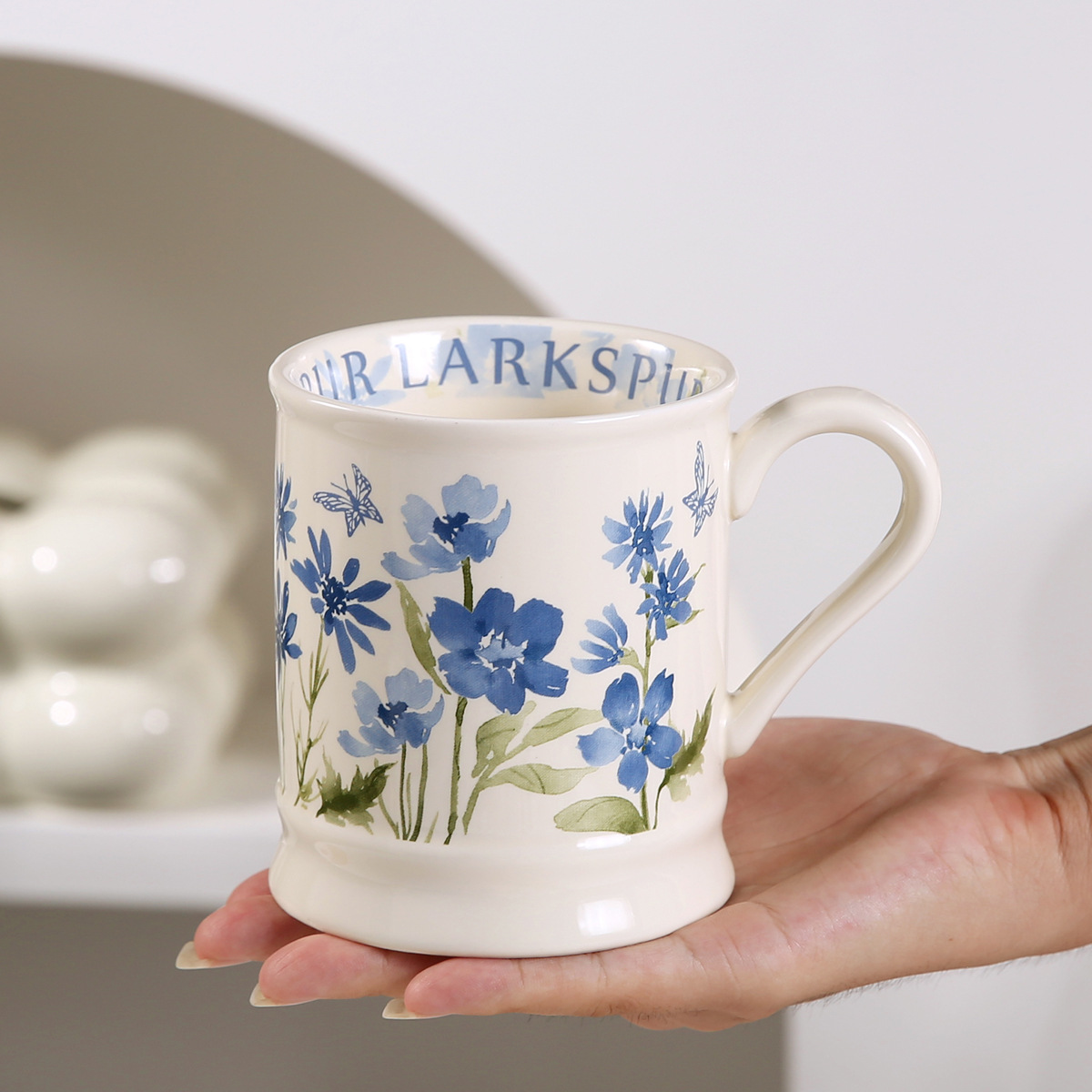 french style flower mug good-looking vintage ceramic coffee cup home breakfast cup girlfriends' gift water cup gift Item Picture