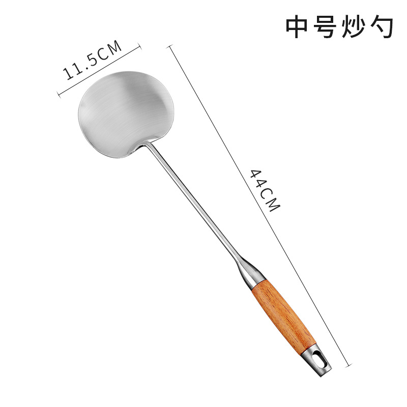 stainless steel shovel household spatula spatula and soup spoon household kitchen spatula integrated kitchen cooking spoon Specification drawing