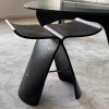 butterfly stool creative household minimalist curved wood low stool walnut wood solid wood bending plate log chair shoe changing stool Item Picture