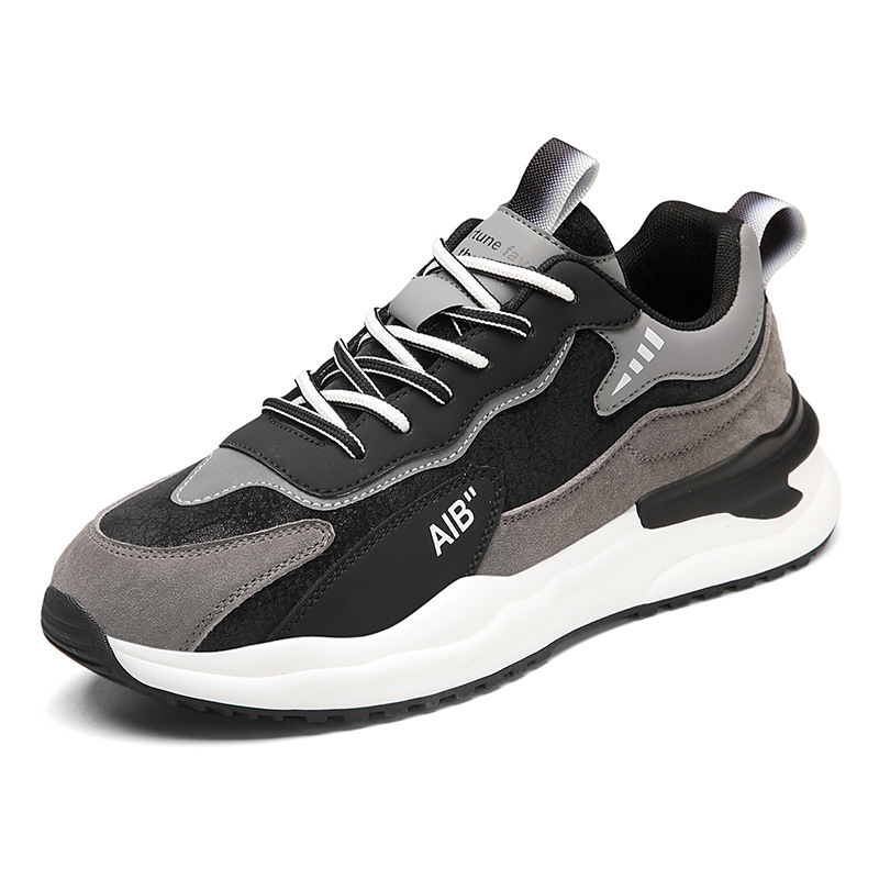 argan men's shoes fall leather surface sneakers men's versatile casual shoes running non-slip increased daddy tide shoes winter Item Picture