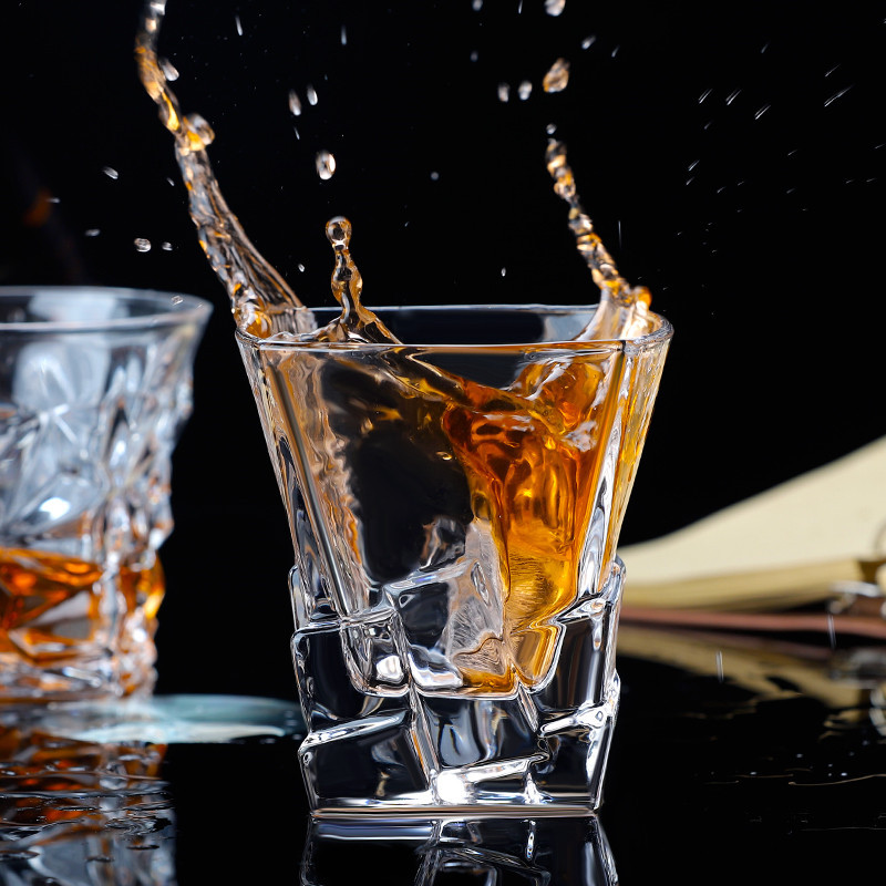 european-style crystal glass cup household wine glass whiskey glass set creative large beer mug spirits wine set Specification drawing