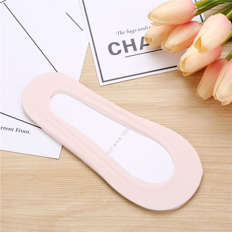 ice silk boat socks women's spring and summer thin silicone non-slip low top invisible socks summer breathable high heels socks for women full figure