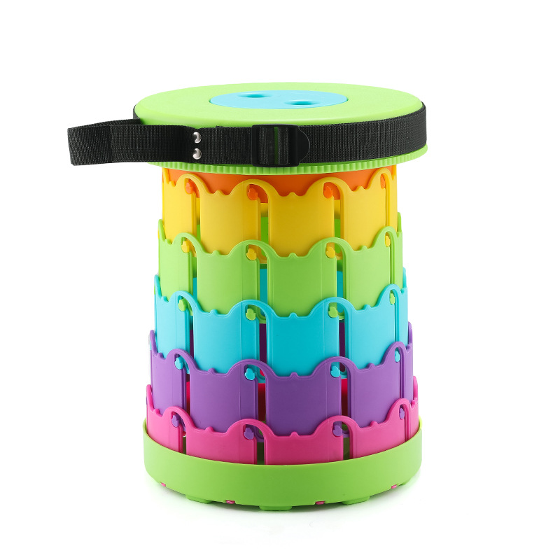 outdoor folding stool portable telescopic stool plastic stool seat camping chair fishing chair camp chair folding chair full figure