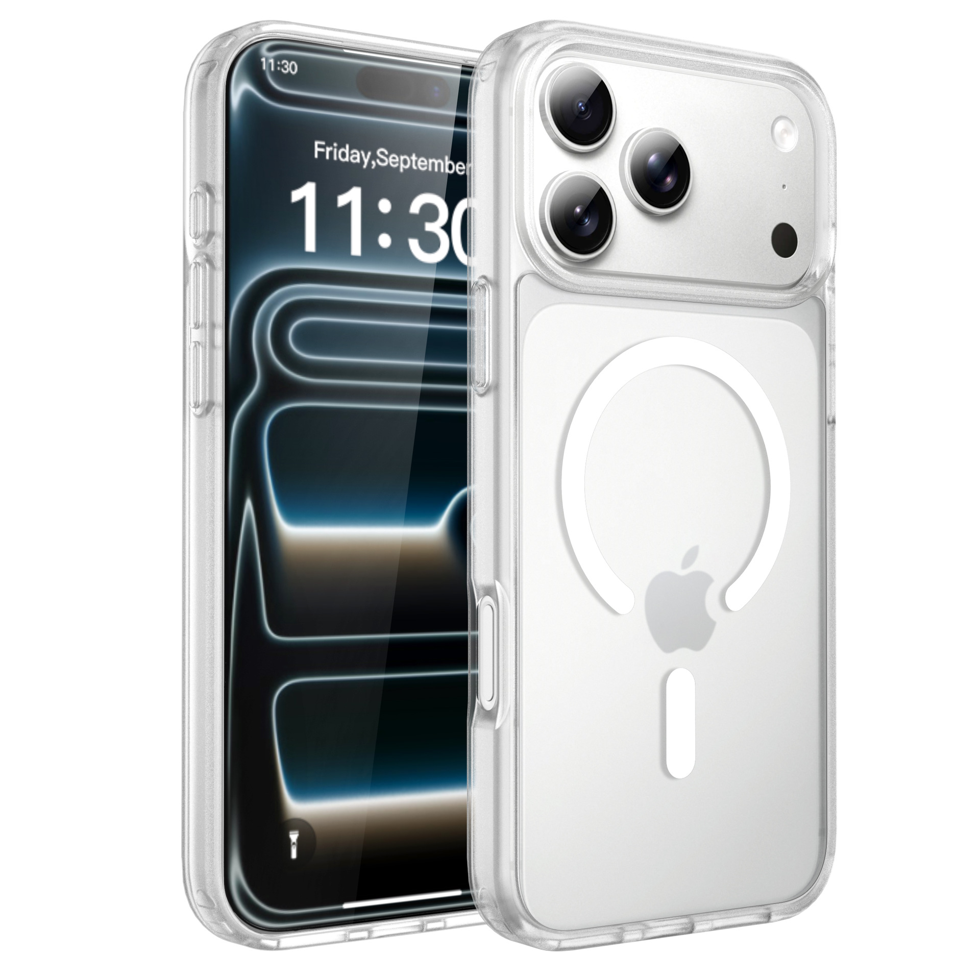 factory customized new product apple 17 magnetic suction phone case tpu + frosted drop-resistant applicable 16promax protective case 15 Specification drawing