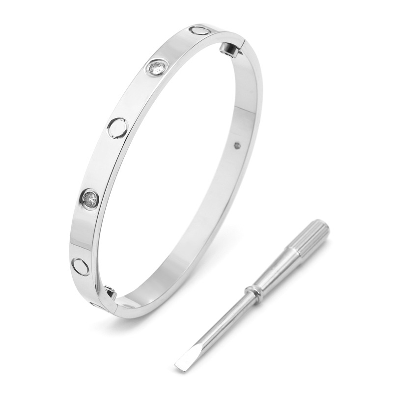 factory direct sales khaki five generation titanium steel bracelet permanent ring screwdriver couple fashion bracelet rose gold bracelet Specification drawing