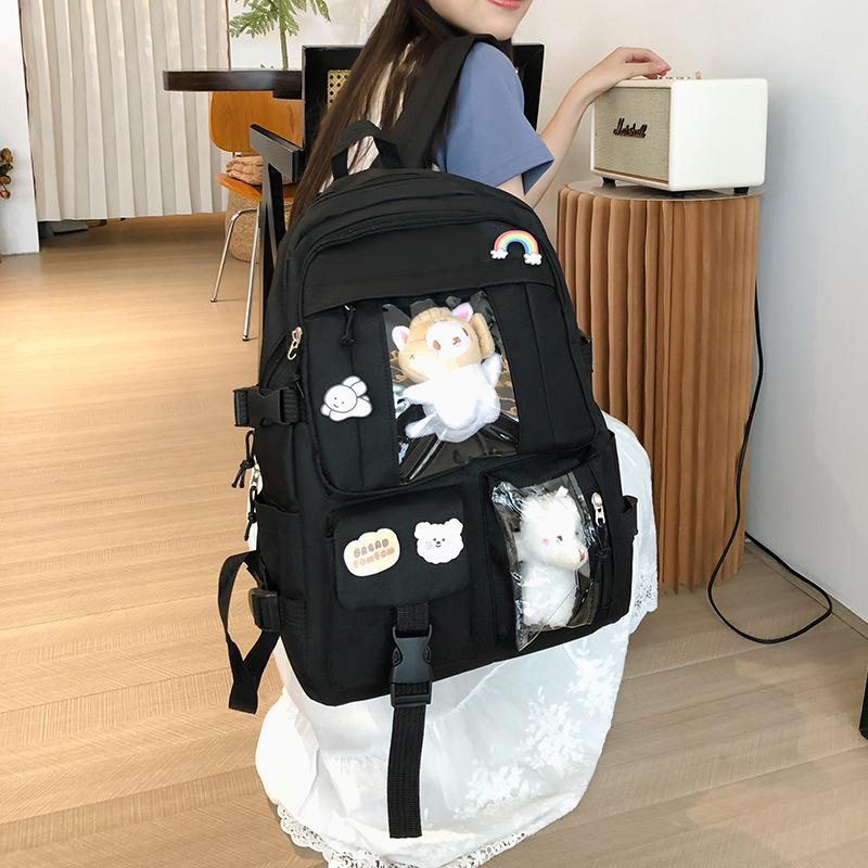 hot sale backpack girls' korean style cute japanese style campus student schoolbag casual large capacity computer backpack wholesale details Picture
