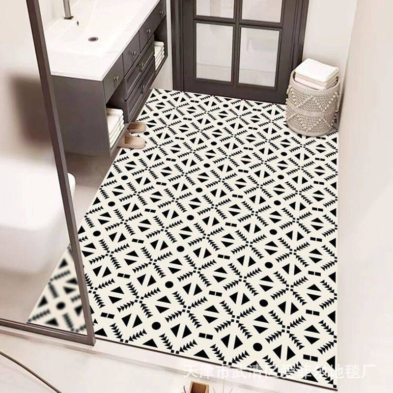 bathroom absorbent floor mat large size bathroom entrance full non-slip floor mat toilet sink diatom ooze carpet Specification drawing