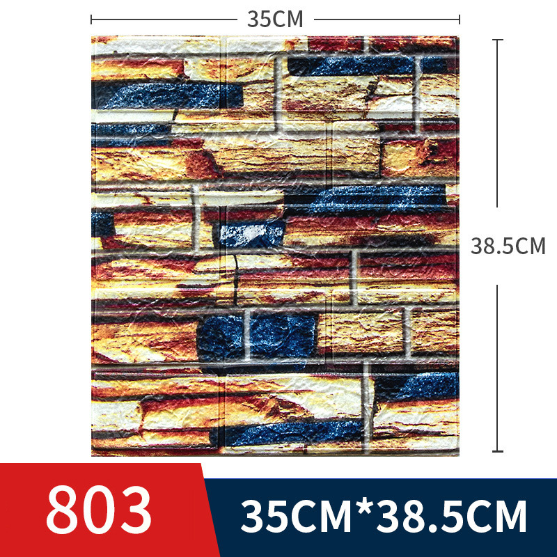 factory direct sales wallpaper wall stickers cover flaws wallpaper self-adhesive brick pattern anti-collision waterproof moisture-proof wallpaper wholesale details Picture