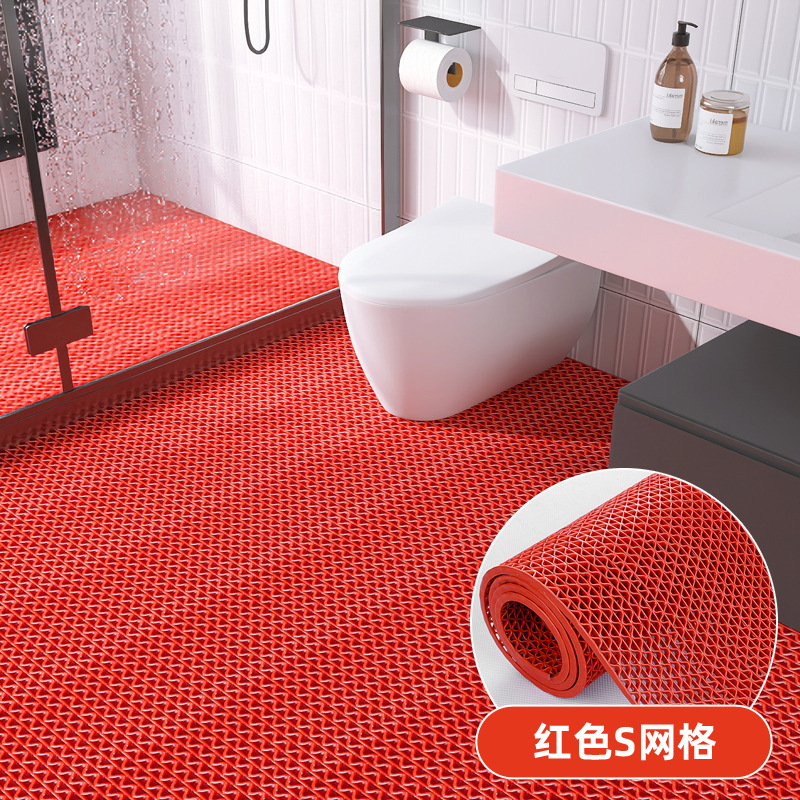 hollow pvc plastic carpeting bathroom bathroom swimming pool kitchen stain-resistant floor mat household waterproof non-slip floor mat Item Picture