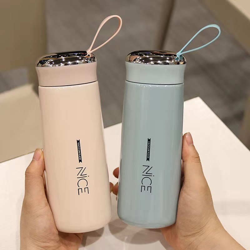 wholesale ness glass creative double layer warm-keeping water cup printing logo advertising cup opening place push gift cup full figure