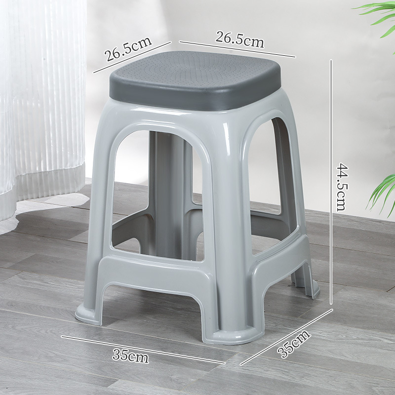 factory wholesale plastic stool thickened anti-fall chair simple style outdoor conference home square stool stackable Application Scenario