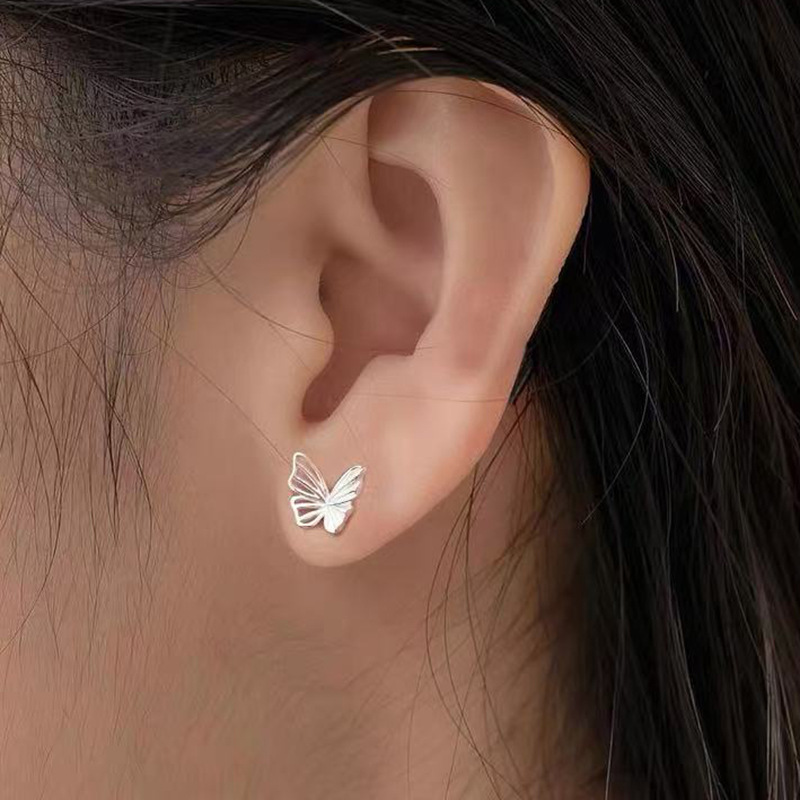 s925 sterling silver high-grade versatile exquisite fashion graceful hypoallergenic stud earrings factory wholesale night market stall earrings Specification drawing