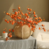artificial persimmon autumn leaf persimmon living room home decoration decoration artificial flower tv cabinet dining table floriculture flower arrangement details Picture