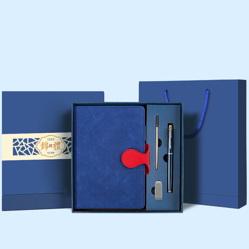 notebook gift box business simplicity enterprise gift school gift printed logo graduation gift notepad details Picture