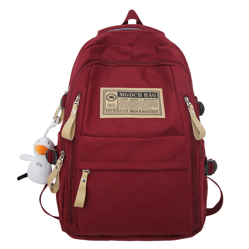spring and summer simplicity travel primary school student backpack computer casual solid color ultralight junior and middle school students large capacity schoolbag Specification drawing