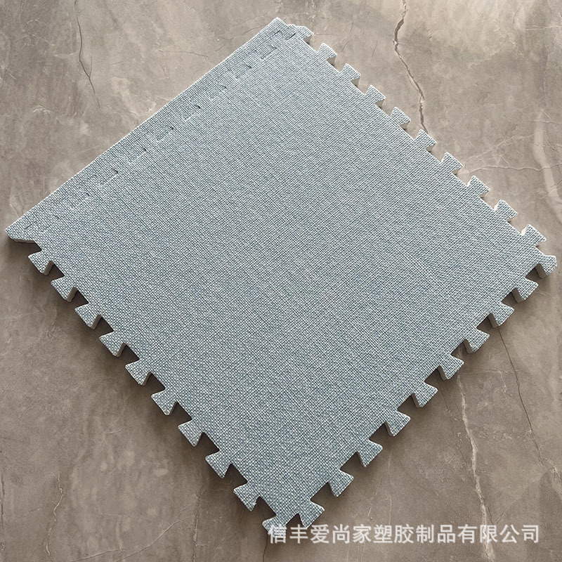 linen carpet living room stain-resistant easy-to-care bedroom floor mat foam floor mat balcony bay window mat stitching details Picture