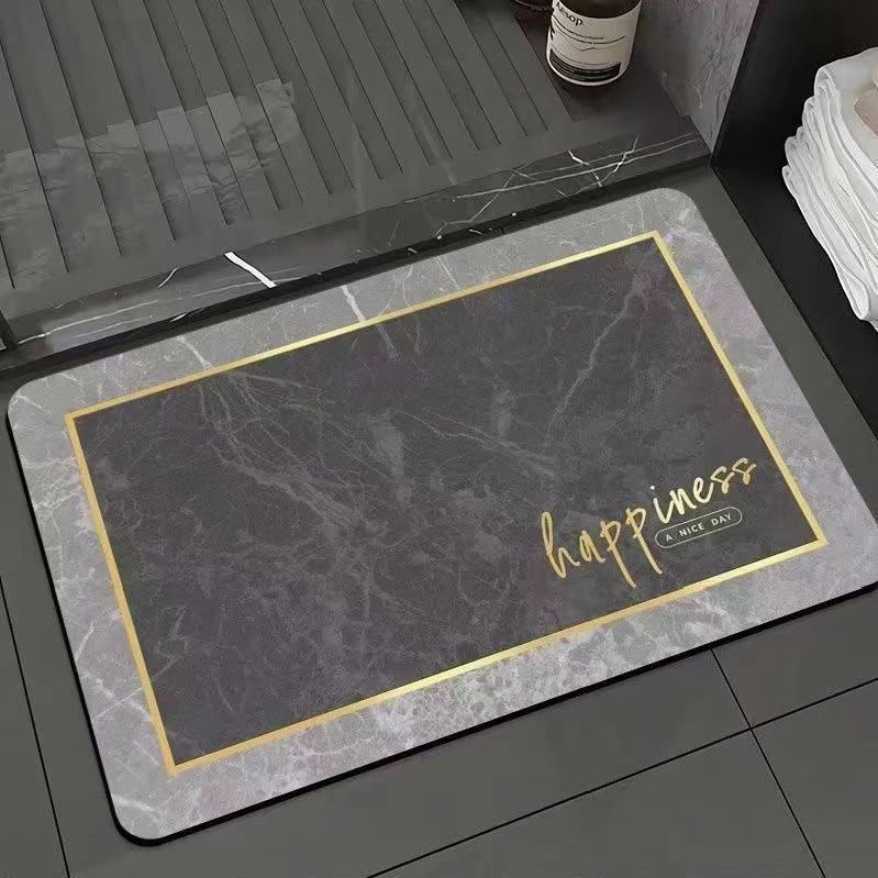 marbling home bathroom carpet non-slip mat diatom ooze quick-drying absorbent bathroom entrance stain-resistant mat full figure