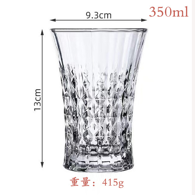 french style champagne glass elegant diamond glass cup mid-ancient red wine glass european retro style hotel goblet Item Picture