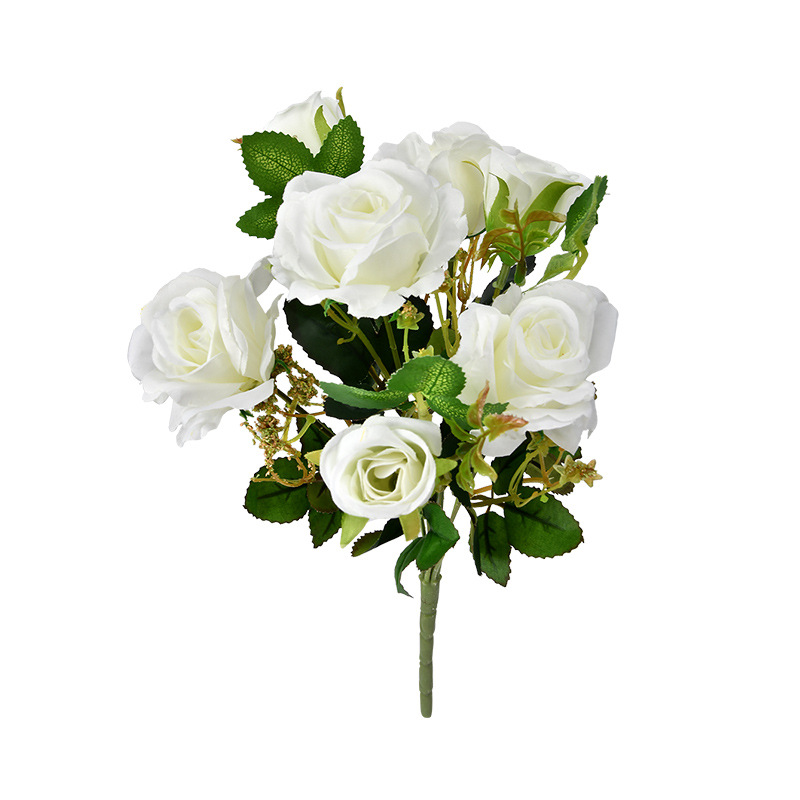 spot new products wholesale simulation 7 green tokyo roses single bunch fake flower silk flower wedding ceremony home decoration Application Scenario