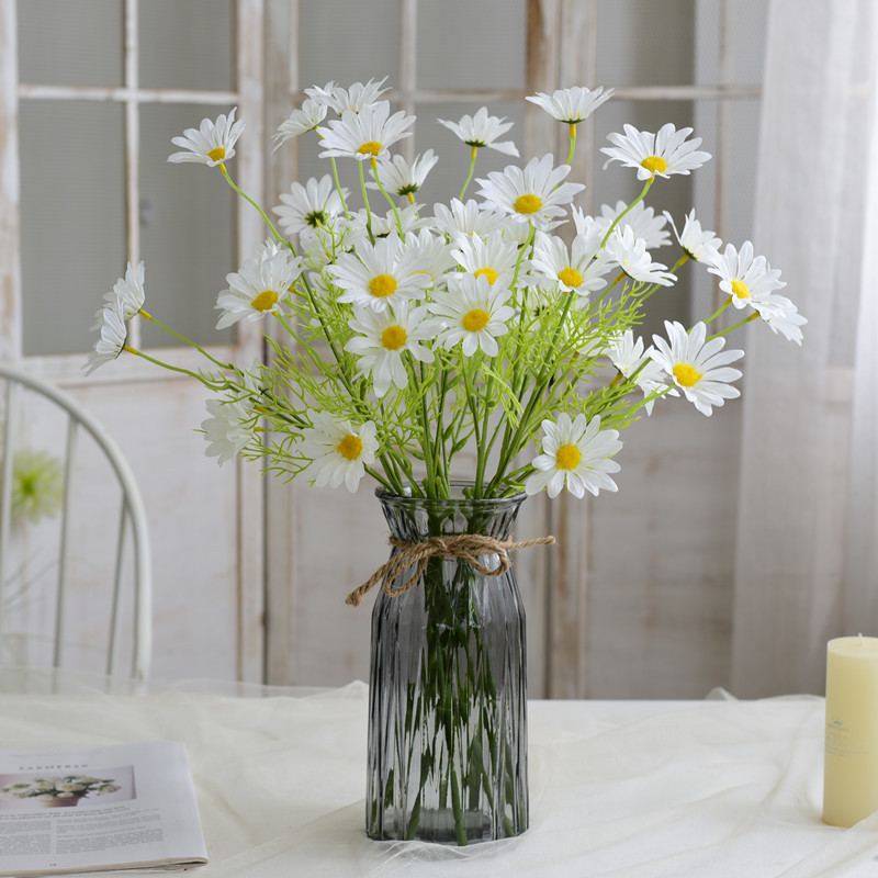 5 head little daisy simulation chamomile new york aster plastic fake flower silk flower domestic ornaments flower factory wholesale Specification drawing