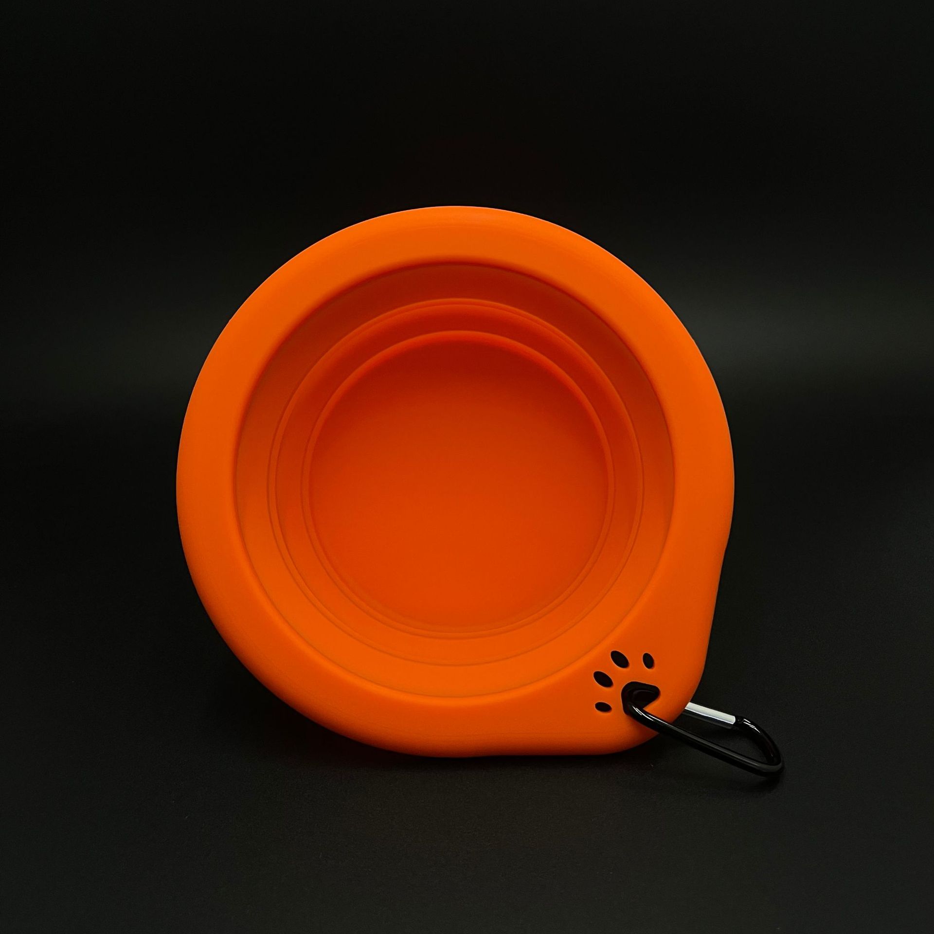 pet supplies round silicone foldable bowl pet special outdoor portable dog basin feeding drinking water  bowl dog bowl full figure