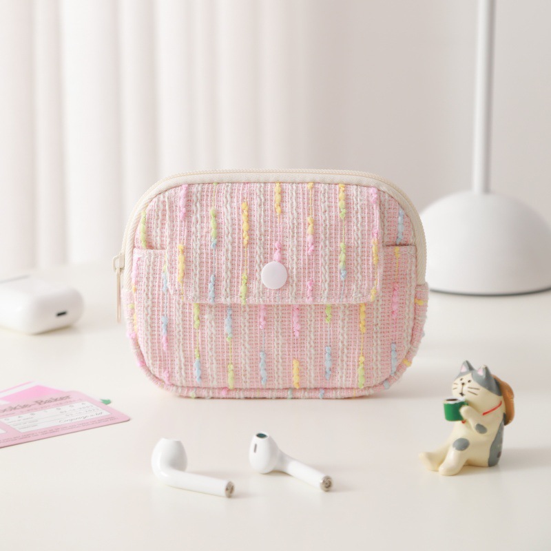 classic style flip coin purse simple and portable storage bag cute soft coin purse lipstick cosmetic bag mini Application Scenario