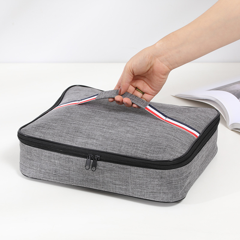 waterproof insulation bag handbag lunch box bag bento office worker student aluminum foil thickening lunch bag go out thermal bag Specification drawing
