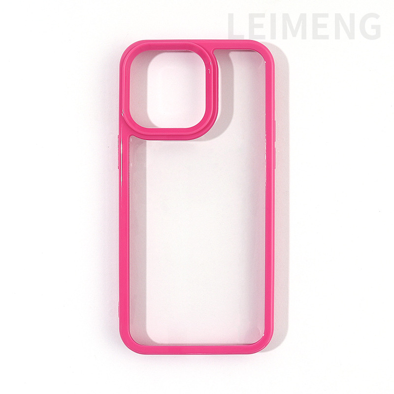 suitable for iphone17/16pro acrylic thickened wide-brimmed groove apple 15/14 macaron diy phone case Item Picture