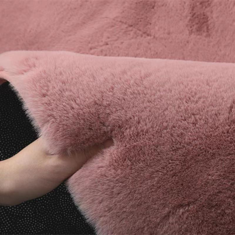 ins style imitation rabbit fur carpet living room coffee table wall-to-wall carpet bedroom bedside blanket machine washable plush bay window mat Specification drawing