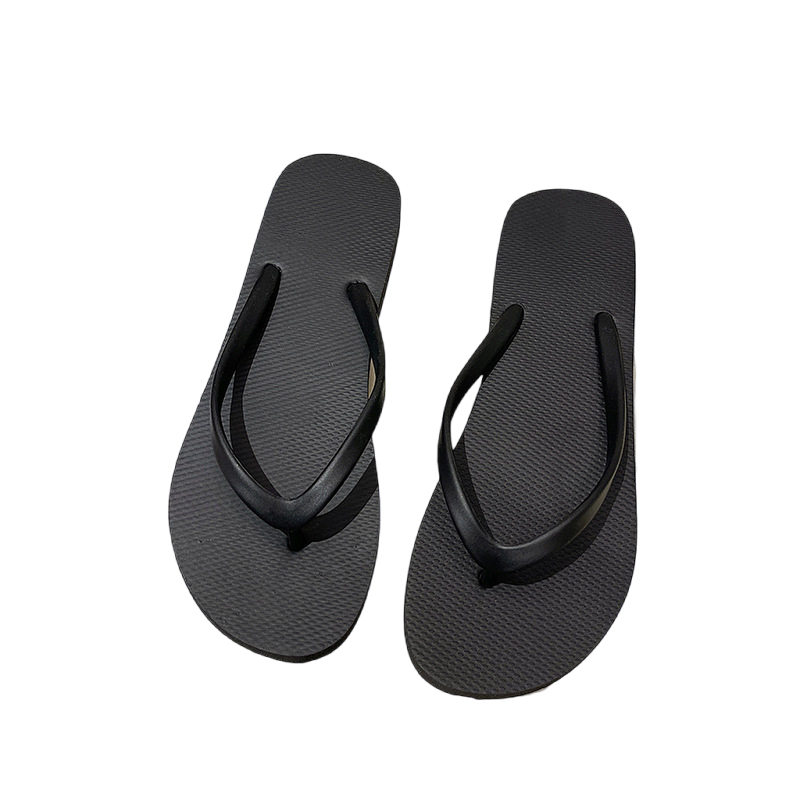 2025 new black flip-flops women's flip-flops women's summer outdoor non-slip flat-heeled beach shoes wholesale Item Picture