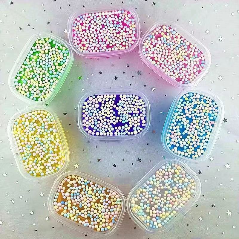 internet celebrity crystal mud sparkling glue two-color transparent slim colored clay children's color toys two yuan store department store wholesale details Picture