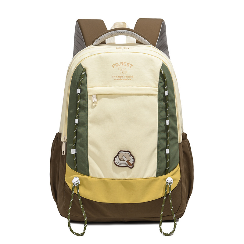 simple korean style contrast color new schoolbag convenient travel casual backpack good-looking stain-resistant large capacity backpack Specification drawing