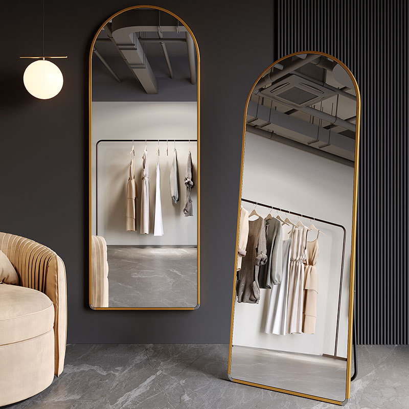 dressing mirror factory wholesale foreign trade high-end mirror full-length mirror floor mirror bedroom wall hanging wall full-length mirror full figure